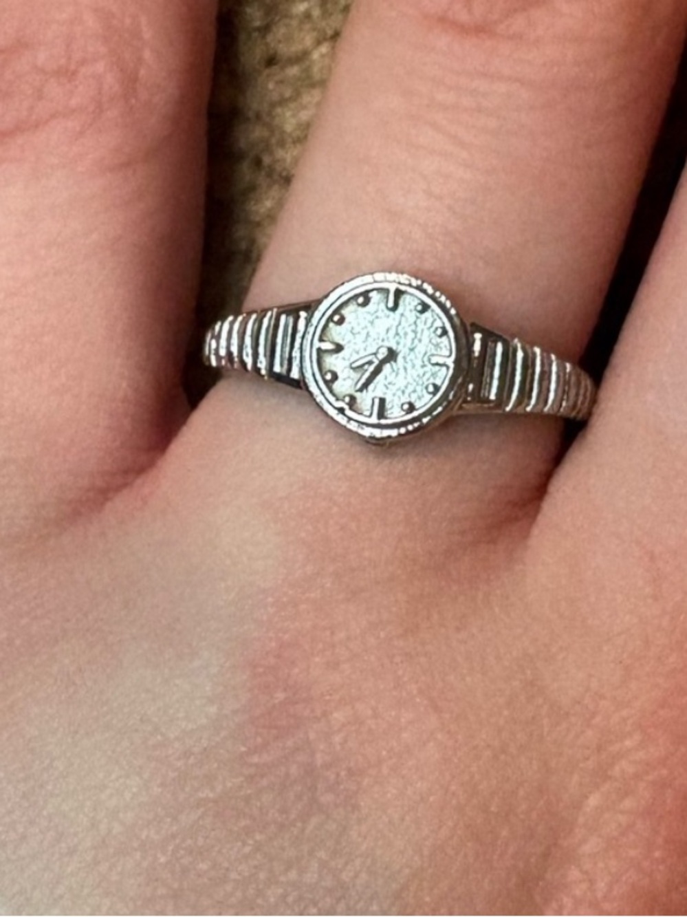 3 for $14 Silver Watch Face Ring